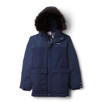 Columbia Jas Jongens, Boundary Bay Down Parka Donkerblauw, 94CSWXODY